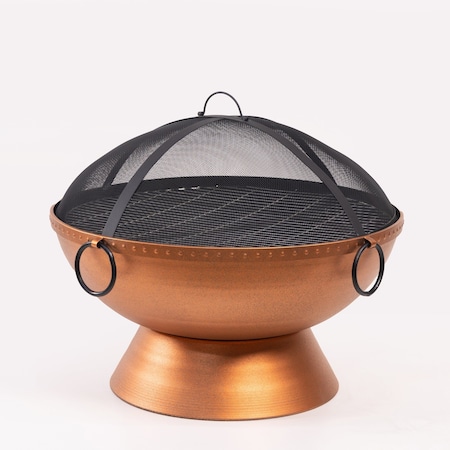 Deko Living 31 Inch Round Outdoor Steel Woodburning Firebowl / Firepit COB10512